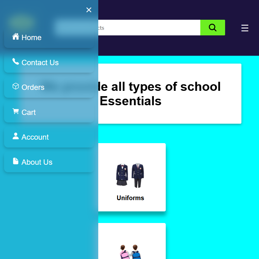 Shree Namrata MObile sidebar preview